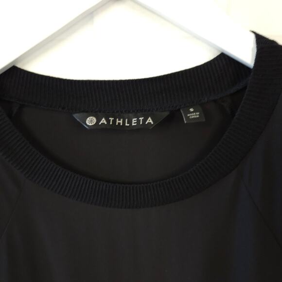 Athleta Women's Black Short Sleeve Blouse Size Small - Picture 2 of 10